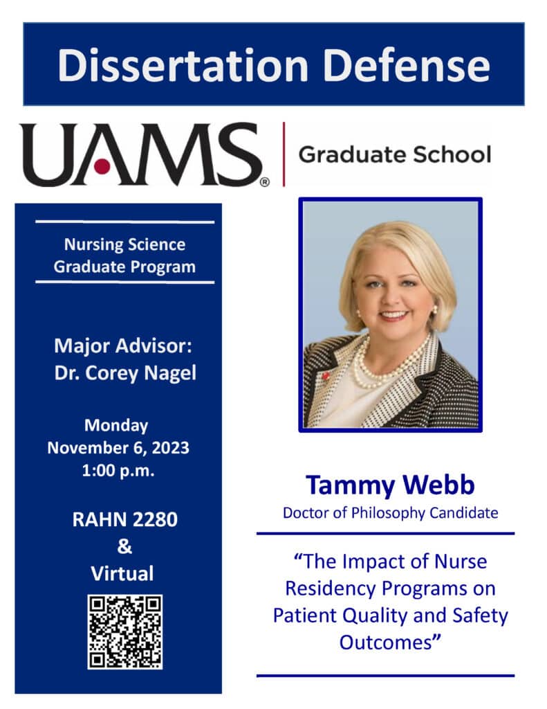 Tammy Webb dissertation announcement